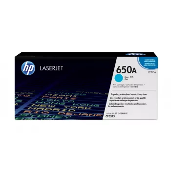 HP 650A syaani alkuperäinen LaserJet-värikasetti