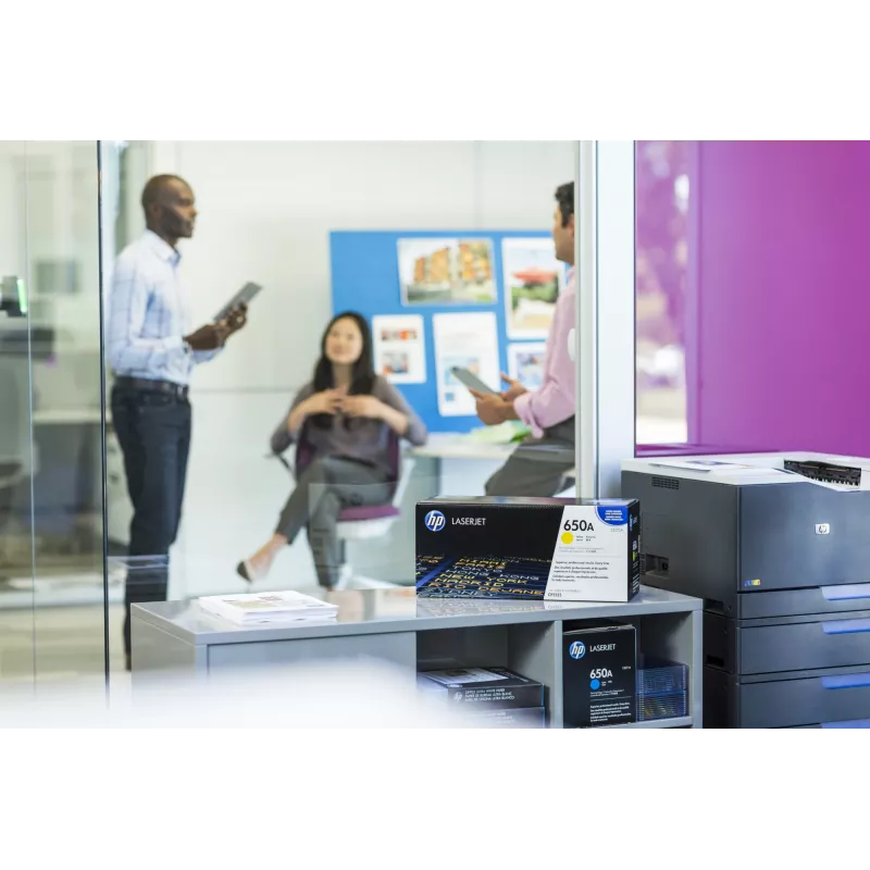 HP 650A syaani alkuperäinen LaserJet-värikasetti