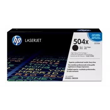 HP 504X suurikapasiteettinen musta alkuperäinen LaserJet värikasetti, 10500 sivua, musta, 1 kpl