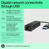 HP USB 3.0 - Gigabit RJ45 -sovitin G2, johdollinen, USB, Ethernet, musta