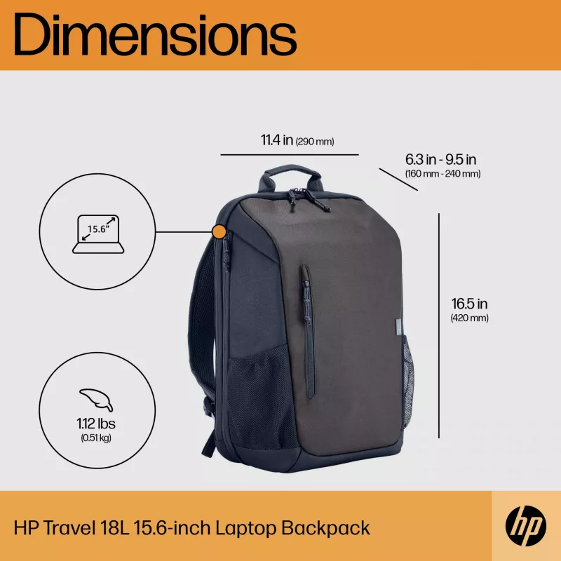 HP Travel 18 litraa 15.6 Iron harmaa kannettavan tietokoneen reppu