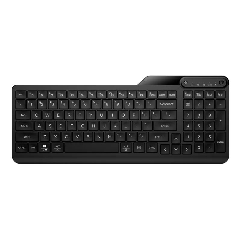 HP 475 kaksitoiminen langaton näppäimistö, täysikokoinen (100%), langaton, RF-langaton + Bluetooth, kalvokytkin, musta