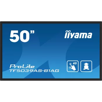 iiyama TF5039AS-B1AG tietokonenäyttö 125,7 cm (49,5 inch) 3840 x 2160 pikseliä 4K Ultra HD LED kosketusnäyttö musta