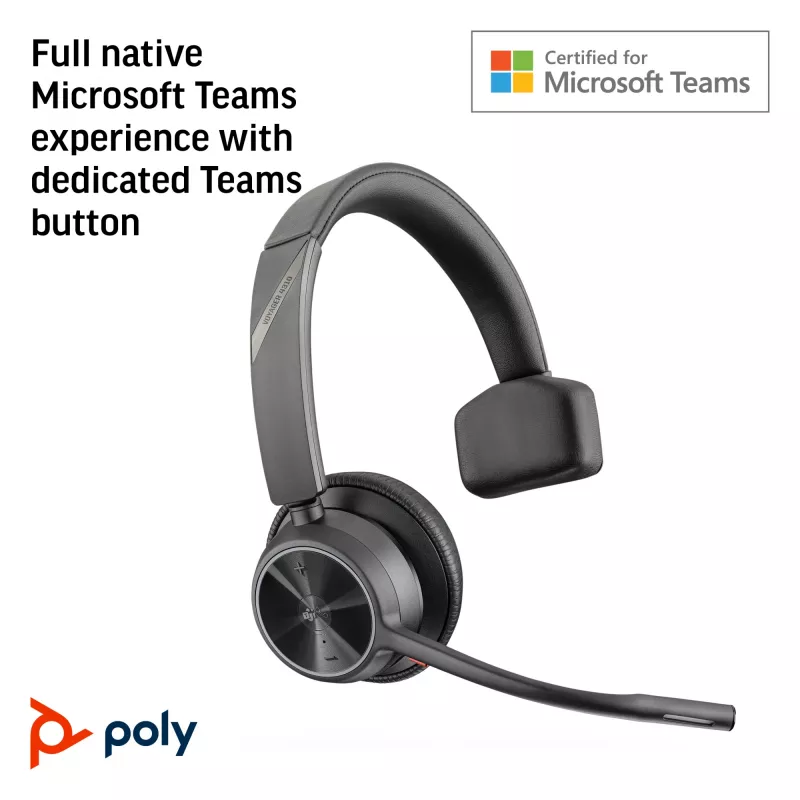 HP Poly Voyager 4310 Microsoft Teams -sertifioitu USB-C-headset + BT700-dongle