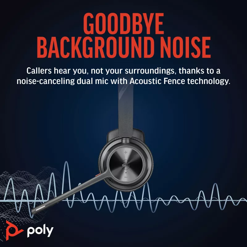 HP Poly Voyager 4310 UC mono-headset + BT700 USB-A-sovitin + latausasema