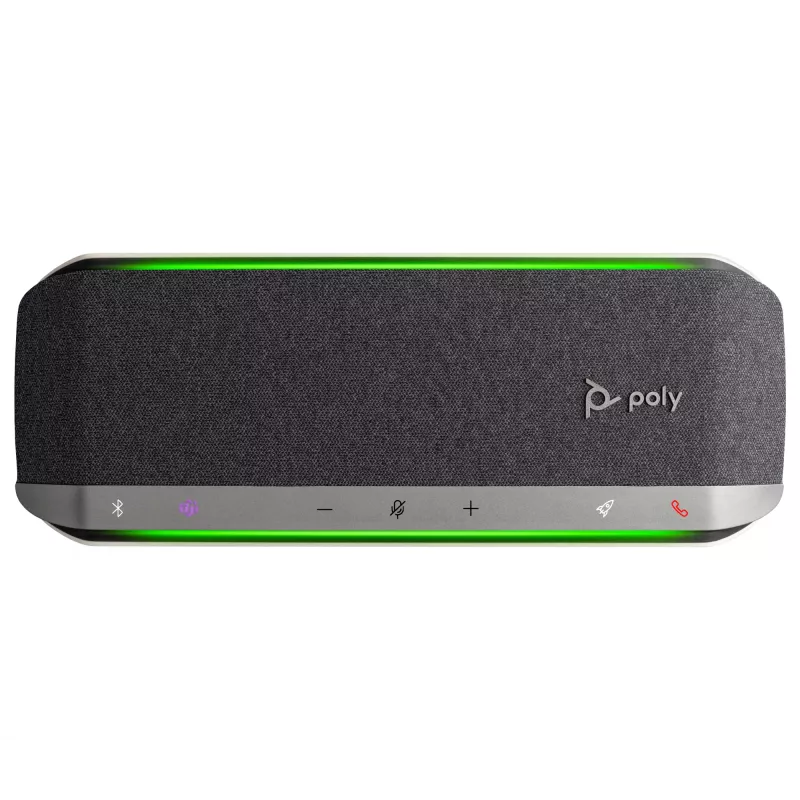 HP Poly Sync 40 Microsoft Teams -sertifioitu kaiutinpuhelin, hopea, Windows 10, Windows 11, MacOS, 30 h, RoHS, Federal Communications Commission (FCC), CE, 38 mm