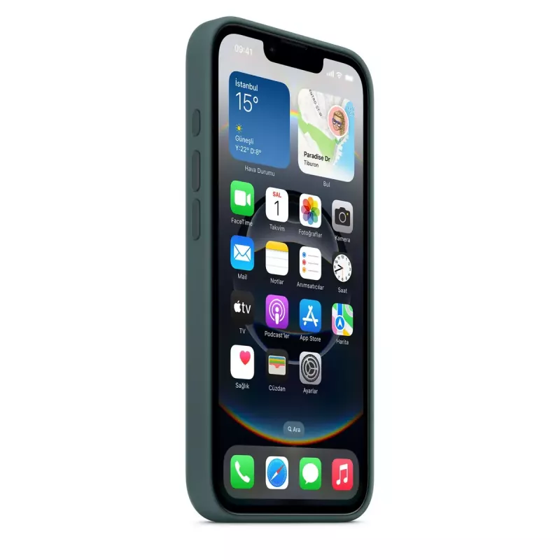 Apple silikonikuori iPhone 16e Lake vihreä