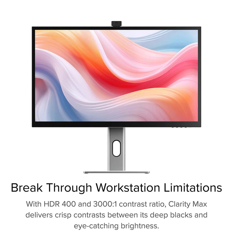 ALOGIC pöytänäyttö - Clarity Pro - 27 inch - 3840x2160 (4K UHD) 65W PD ja verkkokamera