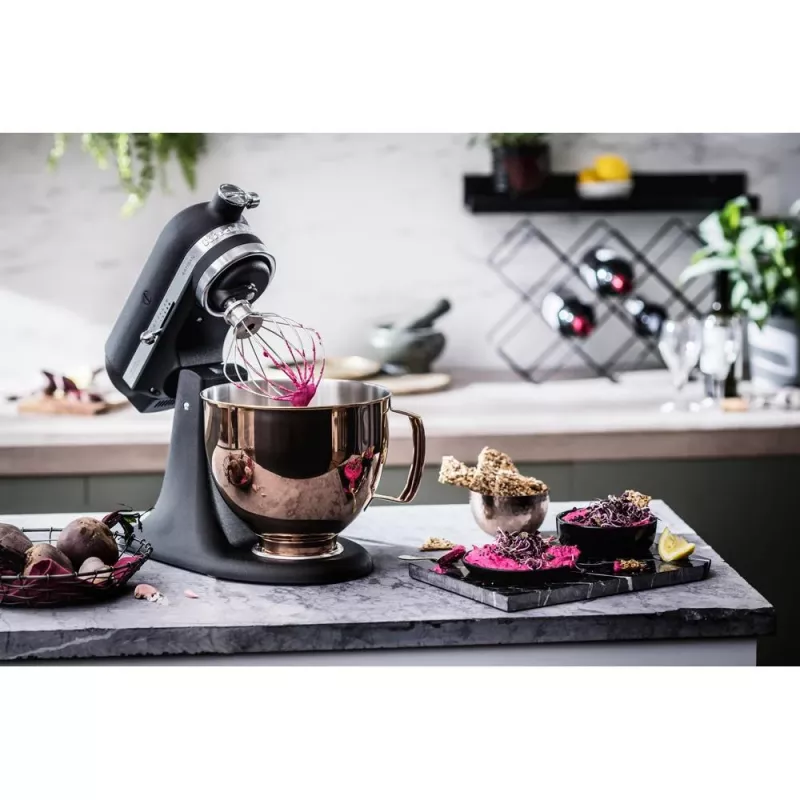 Yleiskone KITCHENAID ARTISAN 5KSM185PS — 4,8 L ruostumaton teräskulho, 300 W, 10 nopeutta, musta