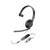 HP Poly Blackwire 5210 monauraalinen USB-C-kuuloke +3.5mm pistoke +USB-C/A sovitin (Bulk)