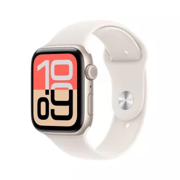 APPLE Watch SE 3 GPS + Cellular 44mm Starlight-alumiinikotelo Starlight Sportarmband S/M