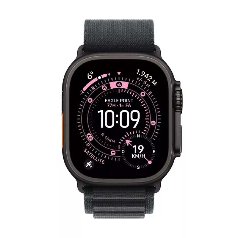 Älykello Apple Watch Ultra 3 GPS + Cellular 49mm Black Titanium -kotelo ja Black Alpine Loop Medium