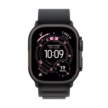 APPLE Watch Ultra 3 (2025) LTE 49mm titaanikotelo Alpine Loop Large - musta