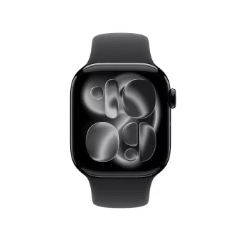 APPLE Watch Series 11 GPS 42mm Jet Black -alumiinikotelo ja musta Sport-ranneke M/L