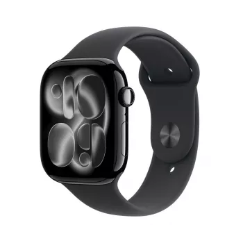 APPLE Watch Series 11 GPS + Cellular 46mm Jet Black -alumiinikotelo ja musta Sport-ranneke M/L