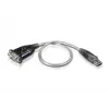 ATEN USB-sarjaporttimuunnin, ruostumaton teräs, läpinäkyvä, musta, 0,35 m, USB Type-A, DB-9, uros, uros