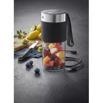 WMF KITCHENminis 0416700011 0,3 L -pöytäsekoitin 50 W musta, ruostumaton teräs, läpinäkyvä