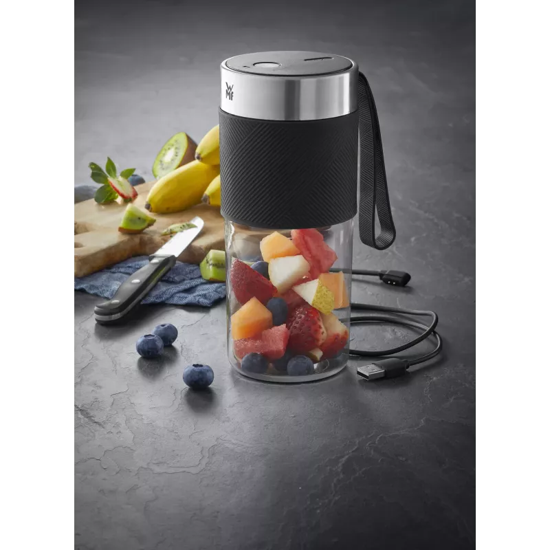 WMF KITCHENminis 0416700011 0,3 L -pöytäsekoitin 50 W musta, ruostumaton teräs, läpinäkyvä