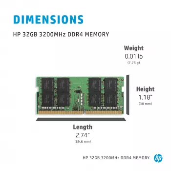 HP DDR4 - moduuli - 32 GB - SO DIMM 260-PIN - 3200 MHz / PC4-25600