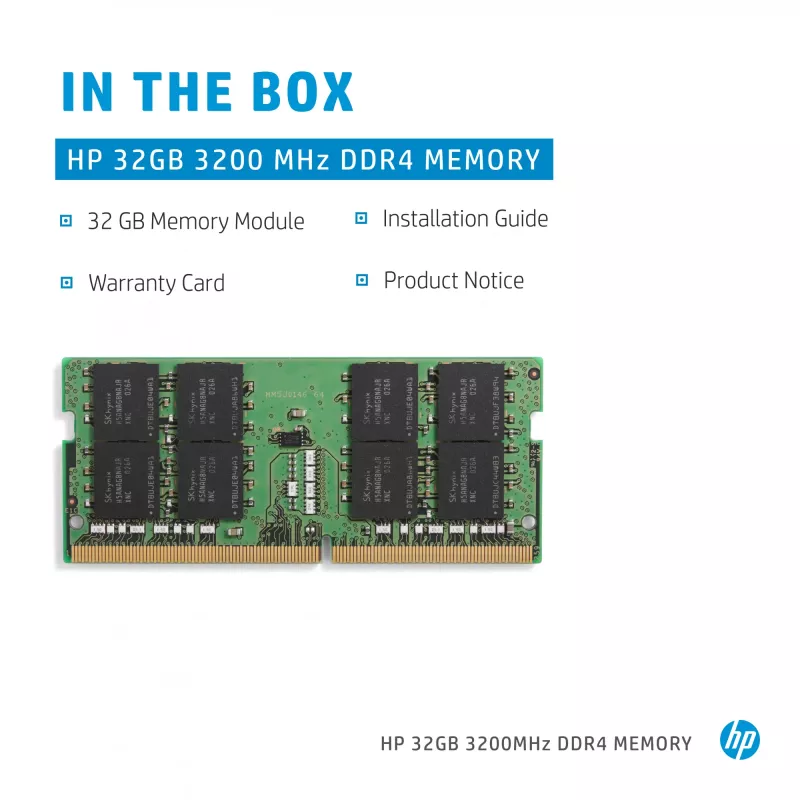HP DDR4 - moduuli - 32 GB - SO DIMM 260-PIN - 3200 MHz / PC4-25600