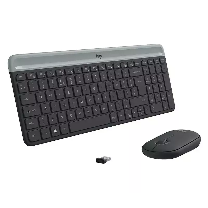 Logitech MK470 langaton näppäimistö+hiiri, grafiitti, hiiri mukana, QWERTY US, USB