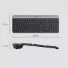 Logitech MK470 langaton näppäimistö+hiiri, grafiitti, hiiri mukana, QWERTY US, USB