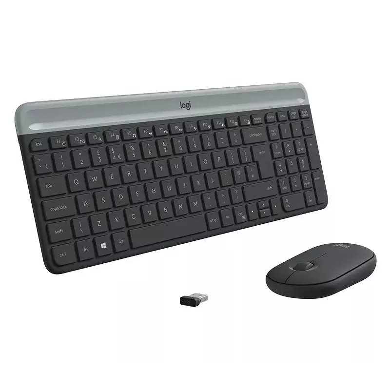 Logitech MK470 langaton näppäimistö+hiiri, grafiitti, hiiri mukana, QWERTY US, USB