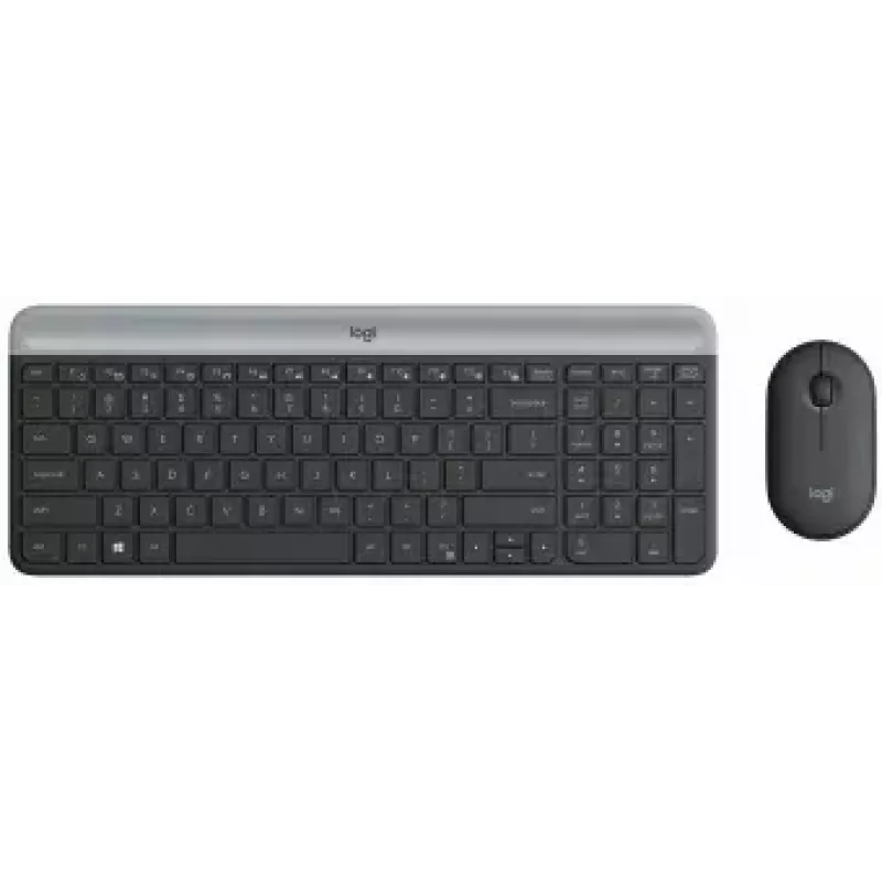 Logitech MK470 langaton näppäimistö+hiiri, grafiitti, hiiri mukana, QWERTY US, USB
