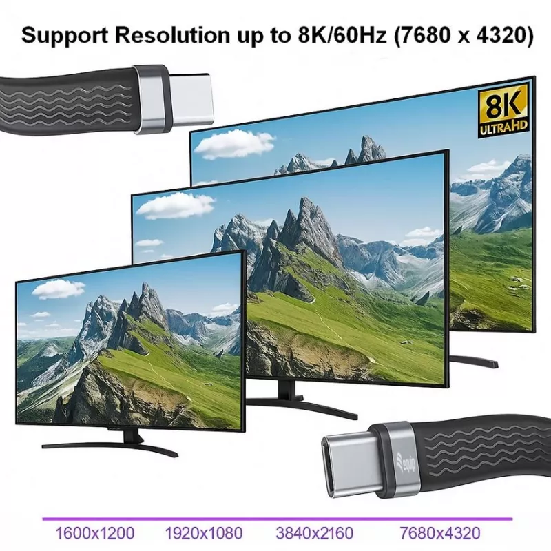 Equip 128410 USB-kaapeli USB4 Gen 3x2 0,13 m USB C musta
