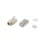 Equip Cat.6A RJ45 suojattu liitinsarja 100 kpl ruostumaton teräs läpinäkyvä valkoinen