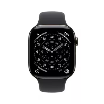 APPLE Watch Series 11 GPS + Cellular 46mm Schiefer Titanium -kuori mustalla urheilurannekkeella M/L