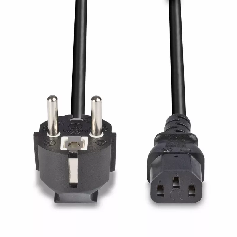 Lindy 3m Schuko 2-pin-pistoke IEC C13 -virtakaapeli, musta, 3 m, CEE7/7, C13-liitin