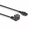 Lindy 3m Schuko 2-pin-pistoke IEC C13 -virtakaapeli, musta, 3 m, CEE7/7, C13-liitin