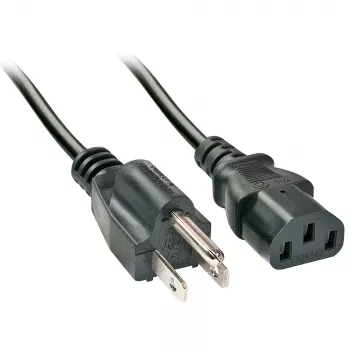 Lindy 2m US 3 pin - C13 virtakaapeli, 2 m, C13-liitin