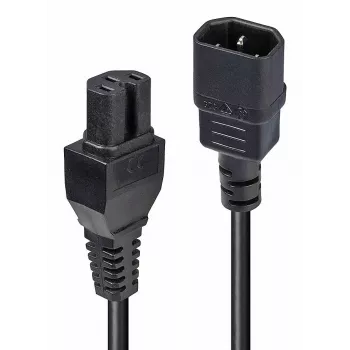 Lindy 2m IEC C14 - IEC C15 'Hot Condition' virtakaapeli, musta