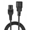 Lindy 2m IEC C14 - IEC C15 'Hot Condition' virtakaapeli, musta