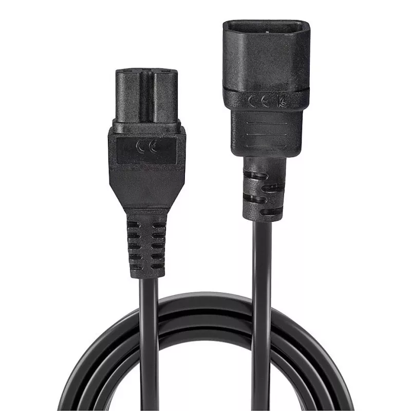 Lindy 2m IEC C14 - IEC C15 'Hot Condition' virtakaapeli, musta