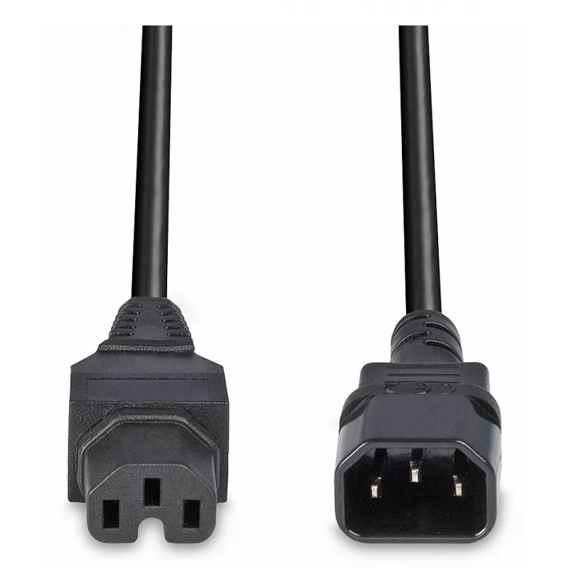 Lindy 2m IEC C14 - IEC C15 'Hot Condition' virtakaapeli, musta