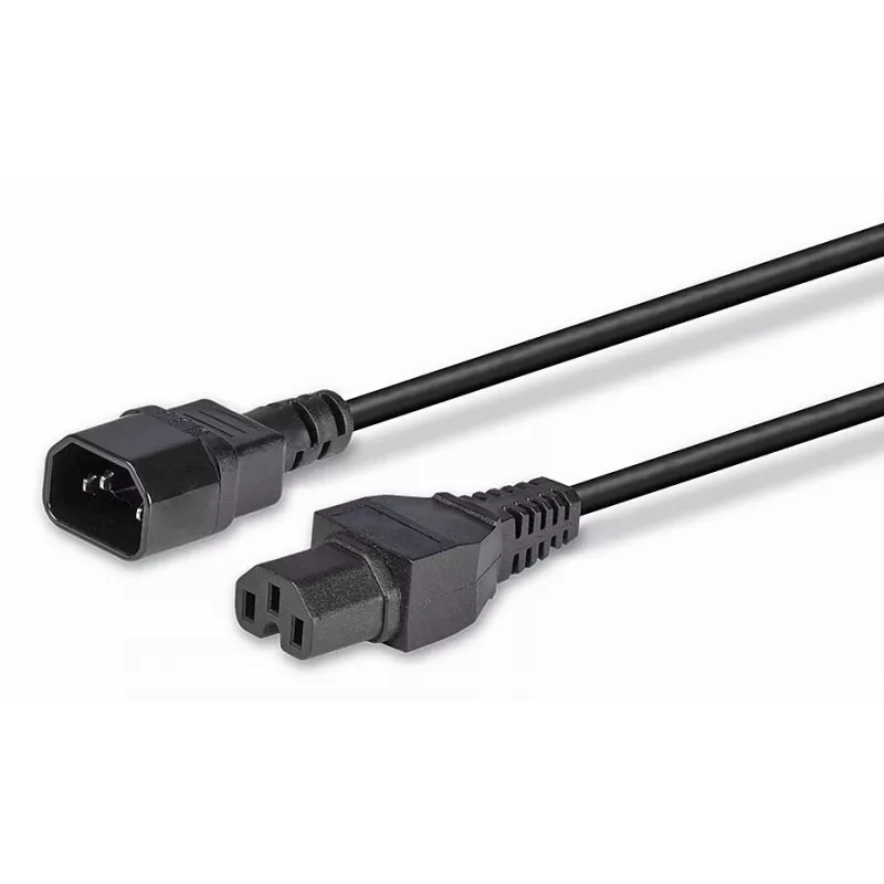 Lindy 2m IEC C14 - IEC C15 'Hot Condition' virtakaapeli, musta