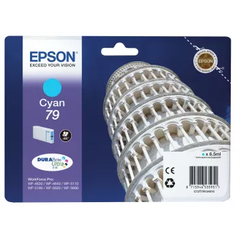 Epson Tower of Pisa yksittäispakkaus syaani 79 DURABrite Ultra muste, vakiokapasiteetti, syaani, 1 kpl
