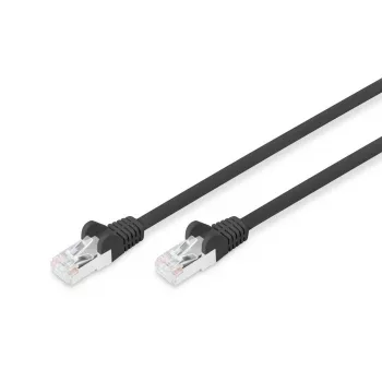 DIGITUS DB-160144-050-S CAT6 S/FTP kytkentäkaapeli, RJ45 uros/uros, 5 m, musta