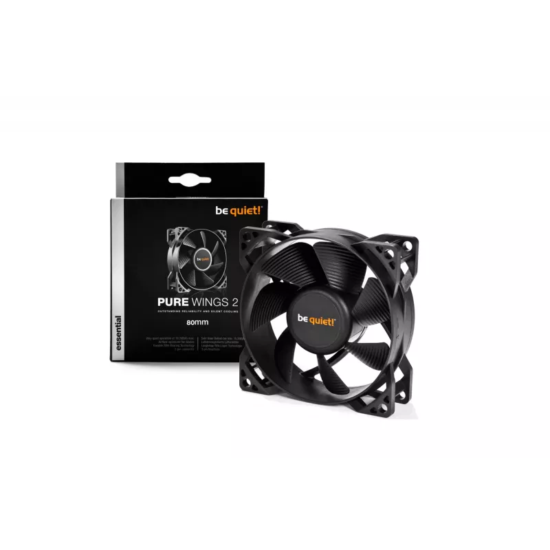 be quiet PURE WINGS 2, 80 mm tietokonekotelon tuuletin 8 cm musta