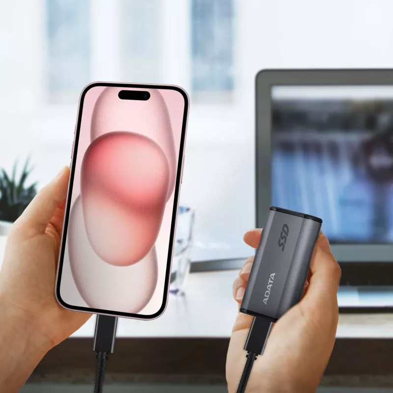 ADATA SE880 2 TB USB Type-C 3.2 Gen 2 (3.1 Gen 2) harmaa