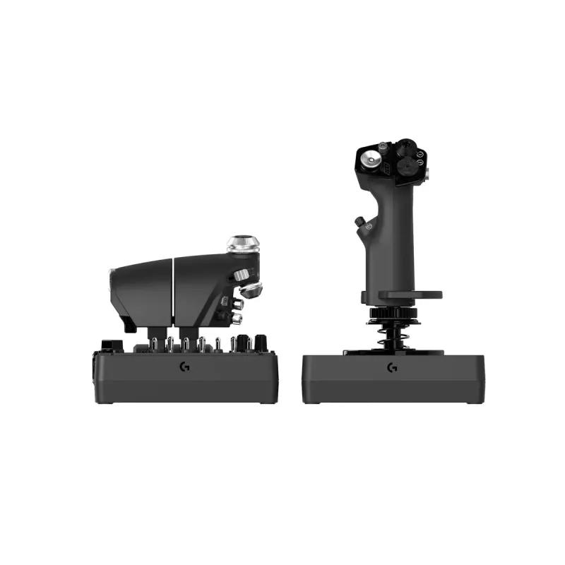 Logitech G X56 H.O.T.A.S. ohjaussauva ja kaasuvipu (Saitek Pro Flight X56 Rhino), langallinen USB, PC, musta