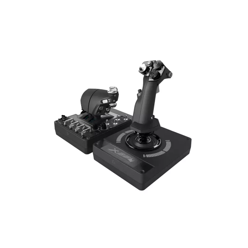 Logitech G X56 H.O.T.A.S. ohjaussauva ja kaasuvipu (Saitek Pro Flight X56 Rhino), langallinen USB, PC, musta