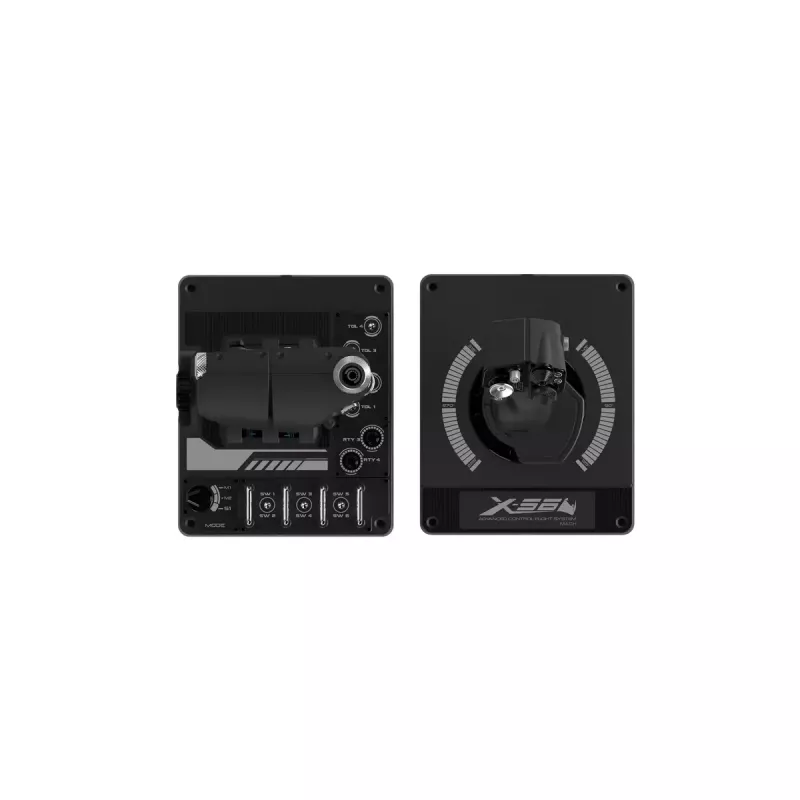 Logitech G X56 H.O.T.A.S. ohjaussauva ja kaasuvipu (Saitek Pro Flight X56 Rhino), langallinen USB, PC, musta