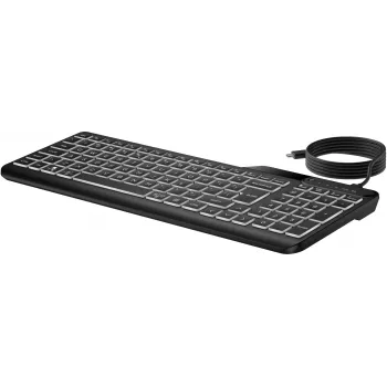 HP 405 monilaite taustavalaistu langallinen näppäimistö, täysikokoinen (100%), langallinen, USB, kalvo, QWERTY, musta