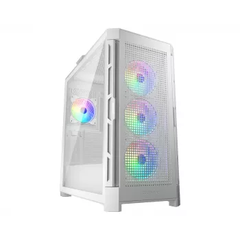 COUGAR Midi-tornikotelo Duoface Pro ARGB, valkoinen, Midi-torni, PC, valkoinen, ATX, EATX, micro ATX, Mini-ITX, SSI CEB, metalli, nylon, karkaistu lasi, Multi