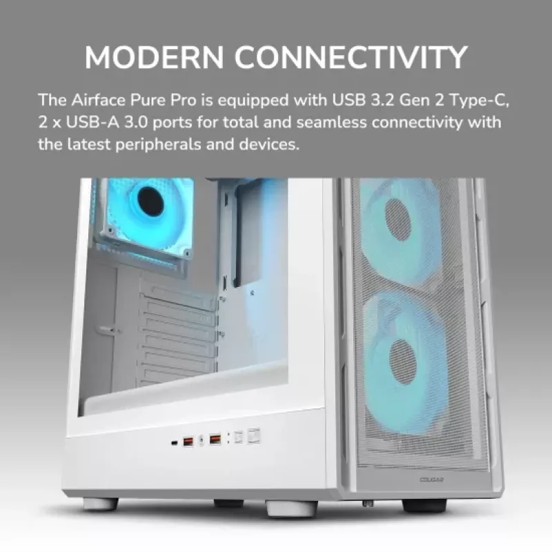 COUGAR Airface Pure PRO Midi-tornikotelo, ARGB, musta