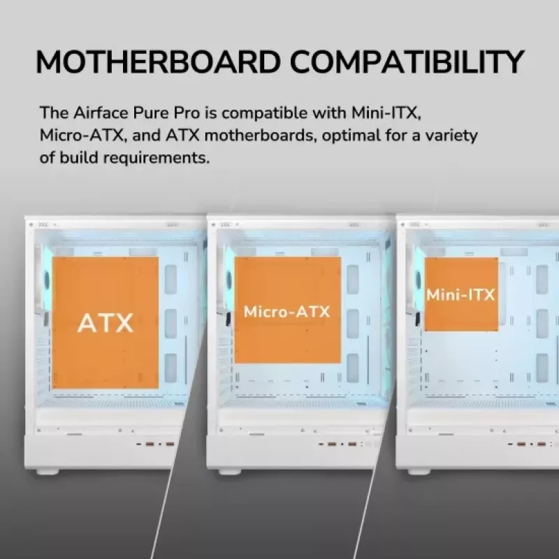 COUGAR Airface Pure PRO Midi-tornikotelo, ARGB, musta
